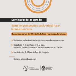Seminario de posgrado: Salud en perspectiva socio-histórica y latinoamericana